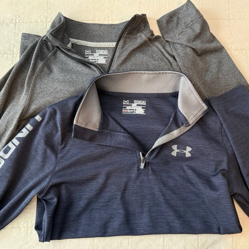 Lot  Boy's Under Armour Loose Heat Gear Long Sleeve Shirts Size YMD - Bild 2 von 10