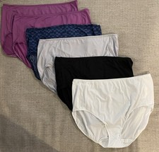Hanes Cool Comfort Briefs Panties Underwear Women's US Size 10/XXXL 6 Pack
