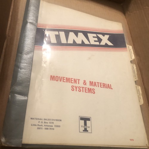 1979 TIMEX Movement & Materials Systems Manual RARE!!