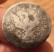 Coin 2 Tari 1736, Kingdom of Sicily Carlo Di Bourbon, Rare, qBB, Ref. 7900