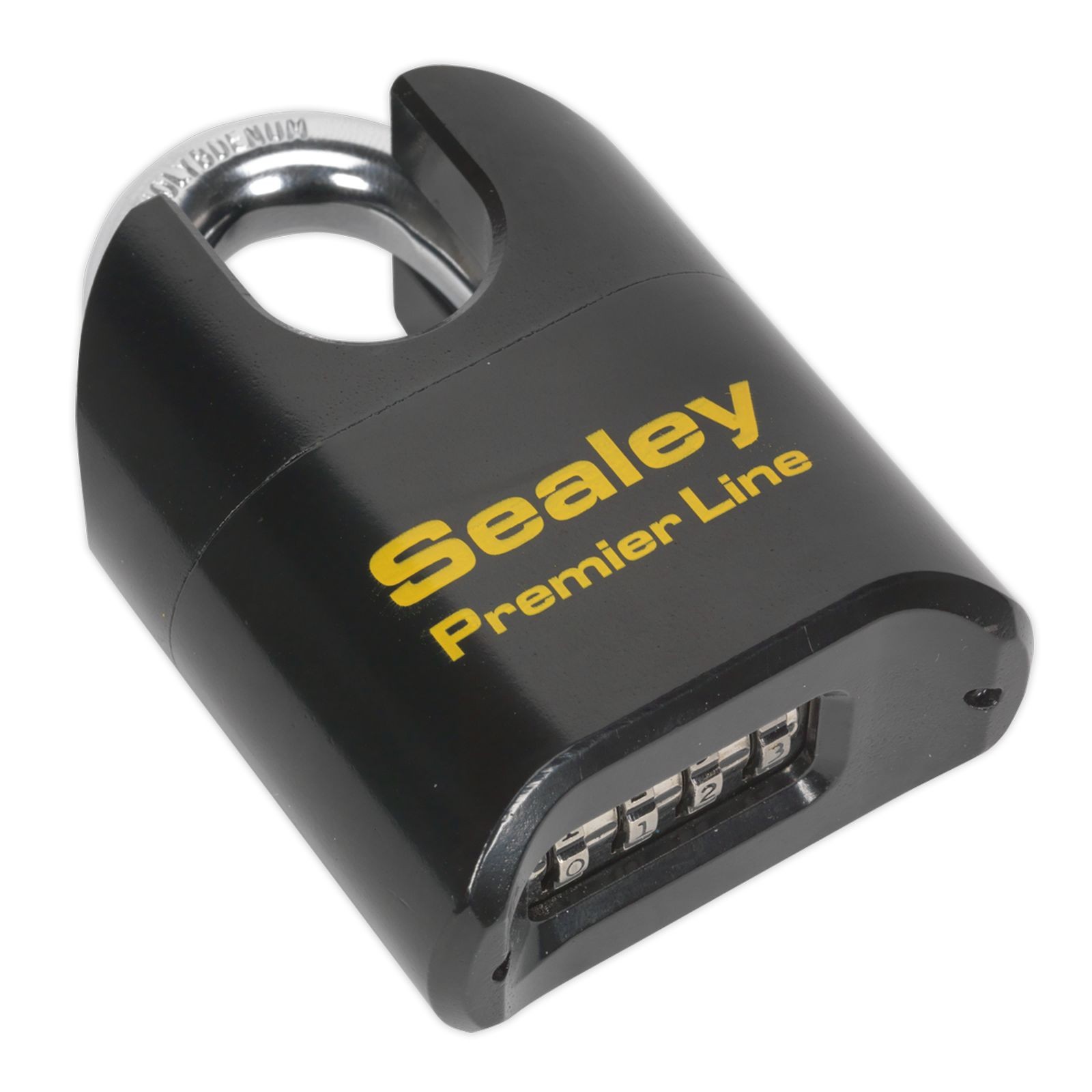 Sealey Steel Body Combination Padlock Shrouded Shackle 62mm Security Business