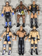 WWE Elite Action Figure Lot of 6 - The Rock, AJ Styles, Big E, Tommaso Ciampa