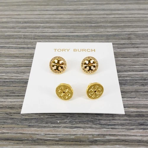 Tory Burch Miller Pavé Ohrstecker Gold/Kristall OS - Bild 8 von 8
