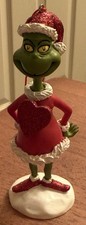 Dr. Seuss Grinch Spring Heart Christmas Ornament 2009 RARE EUC