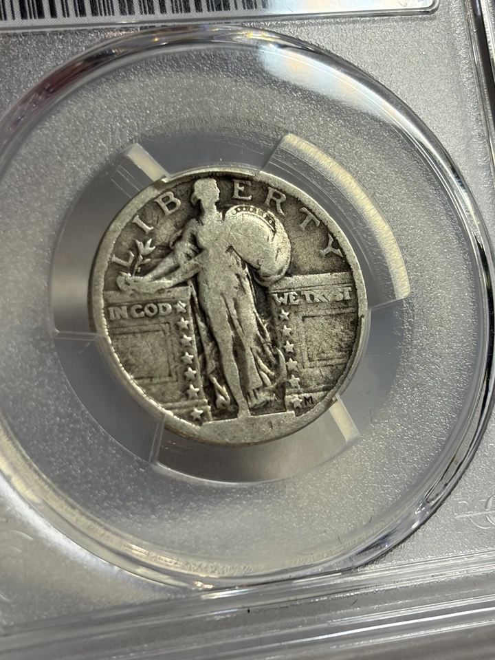 1921-P Standing Liberty Quarter PCGS G06 Nice Original Key Date - Image 3 of 4