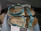Papillio by Birkenstock Soley Blue/Green Leather Wedge Sandals US Sz 9 EU 40 — photo 6