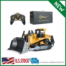 RC Bulldozer Toys for Boys - Remote Control Construction Vehicle with Metal Shov