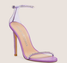 NEW STUART WEITZMAN Nudist Glam 110 Crystal Embellished Sandals Size 6.5 B 