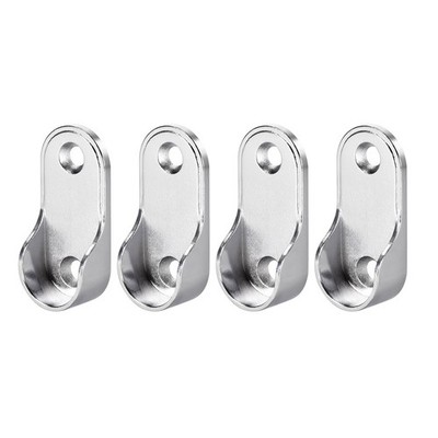 4pack Zinc Alloy Oval Closet Rod End Fit Rod Dia 19mm Wardrobe Rod Flange