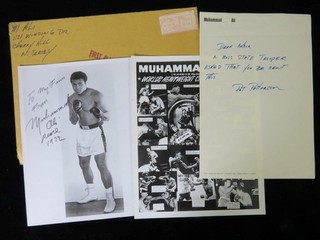 1972 Muhammad Ali Boxing Photos with Letter and Original Envelope
