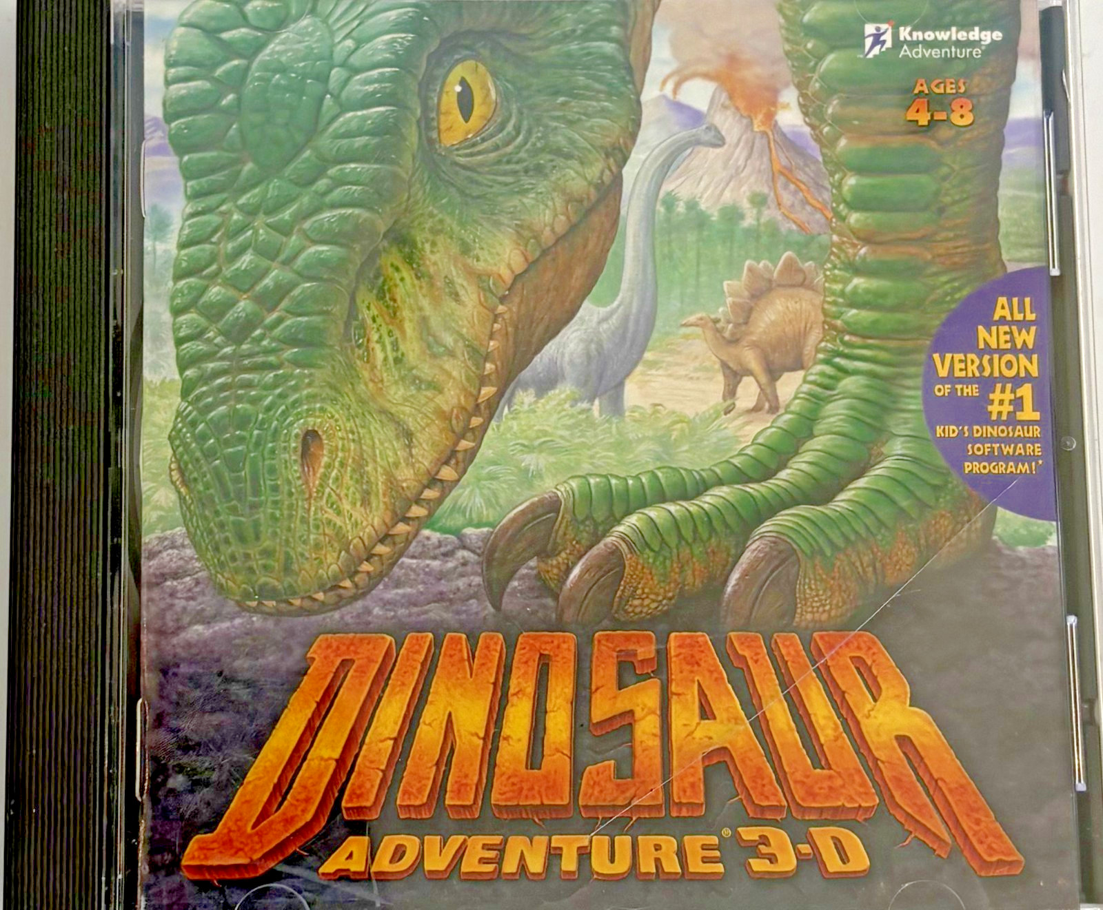Dinosaur Adventure 3-D (PC CD-ROM, 1999) Ages 4-8 Knowledge Adventure Works!