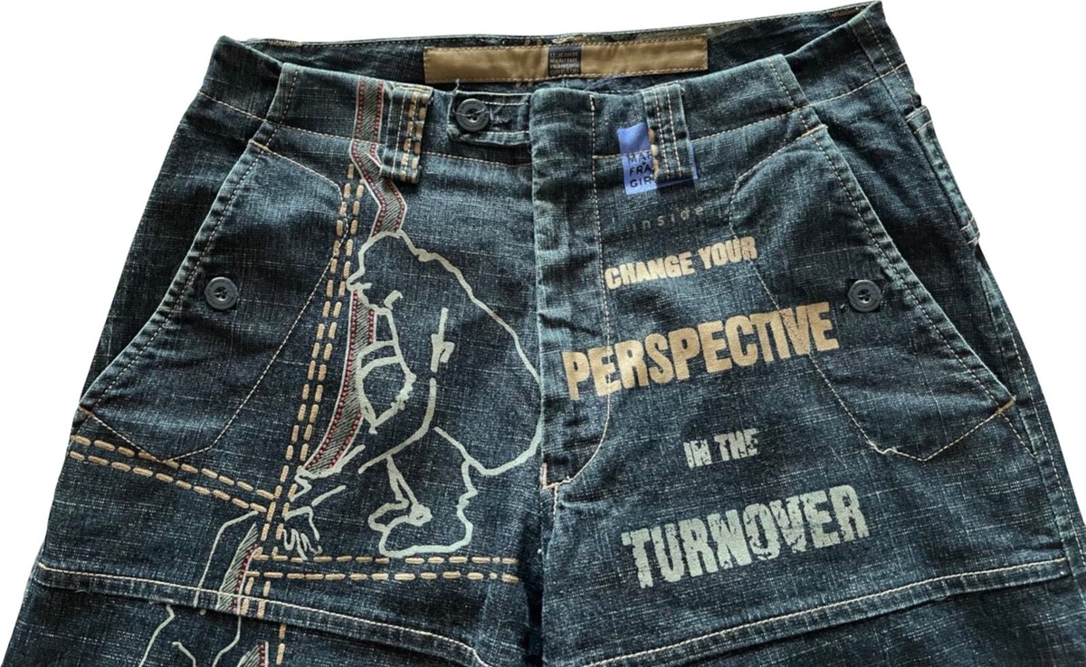 Pantalon Large En Jean Streetwear Marithé Et François Girbaud - Taille 34 - Occasion Très Bon état