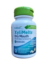 OraCoat XyliMelts Dry Mouth Relief Moisturizing Oral Adhering 100 Ct Exp 8/26