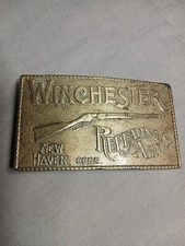 1 Brass 4" Winchester Repeating Arms Belt Buckle