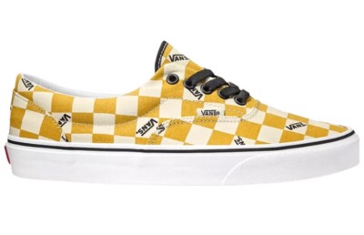 Vans Era Big Check Yolk Yellow White Skate Board Shoes VN0A4U39WYT  Men's 8.5