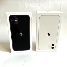 Lot of 2 Apple iPhone 11 BOX ONLY Black & White 128GB Empty Retail Box Original