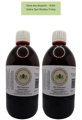 QUALIFIED NATUROPATH Milk Thistle Seed Herbal Extract - Twin Pack 1050ml (2x525ml) - In Glass Bottles
