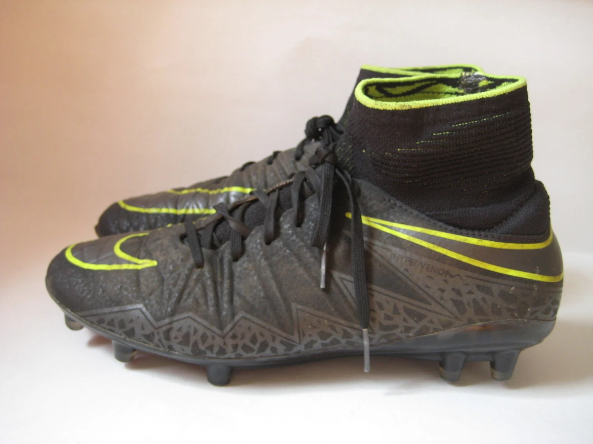 kennis Uitwerpselen desinfecteren NIKE YOUTH HYPERVENOM PHANTOM II SOCCER CLEATS 2 black yellow 747215 kids  5.5 | eBay