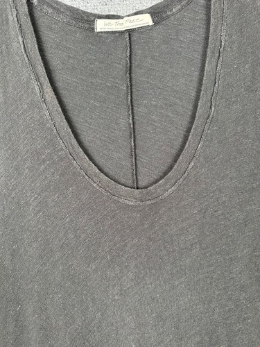 Free People Shimmy Sasha Tank Linen Blend XS Oversized Grunge Boho Lagenlook - Picture 5 of 8