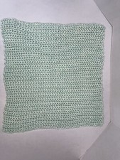 crocheted baby blanket Green