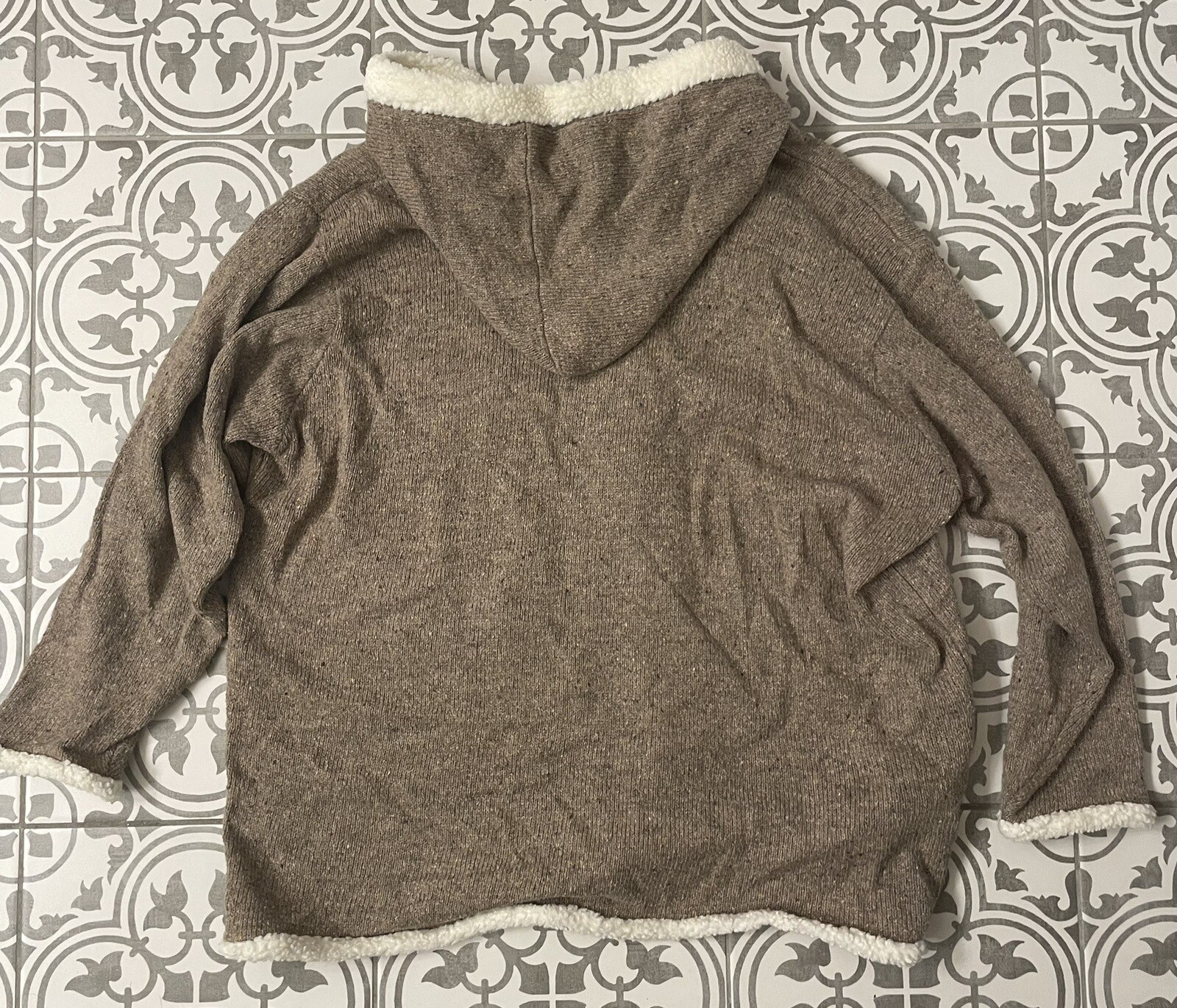 Authentic Knitted Ugly Christmas Sweater Zip Up Long Sleeve Lemon Grass