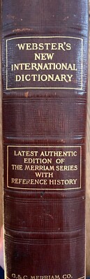 Vintage 1926 Webster's New International Dictionary (G & C Merriam