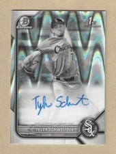 2022 1st Bowman Draft Chrome TYLER SCHWEITZER  Black & White RAYWAVE AUTO