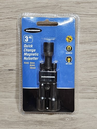 3pc Quick Change Magnetic Nutsetter 6mm 8mm 10mm Warrior 69437