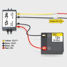DC-DC Voltage Transformer Module Adjuster Adaptor Regulator 12V Step Up to 24V