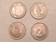 - 1961 Malaya and British Borneo 5 Cents Uncirculated Unc - 4 Coin Lot