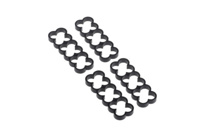 Alphacool Eiskamm Alu X12 - 4mm black - 4 Stück