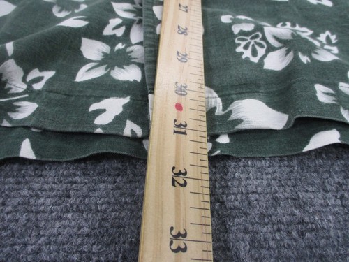 Eddie Bauer Shirt Adult L Green Floral Linen Performance Vintage Beach Mens - Picture 4 of 8