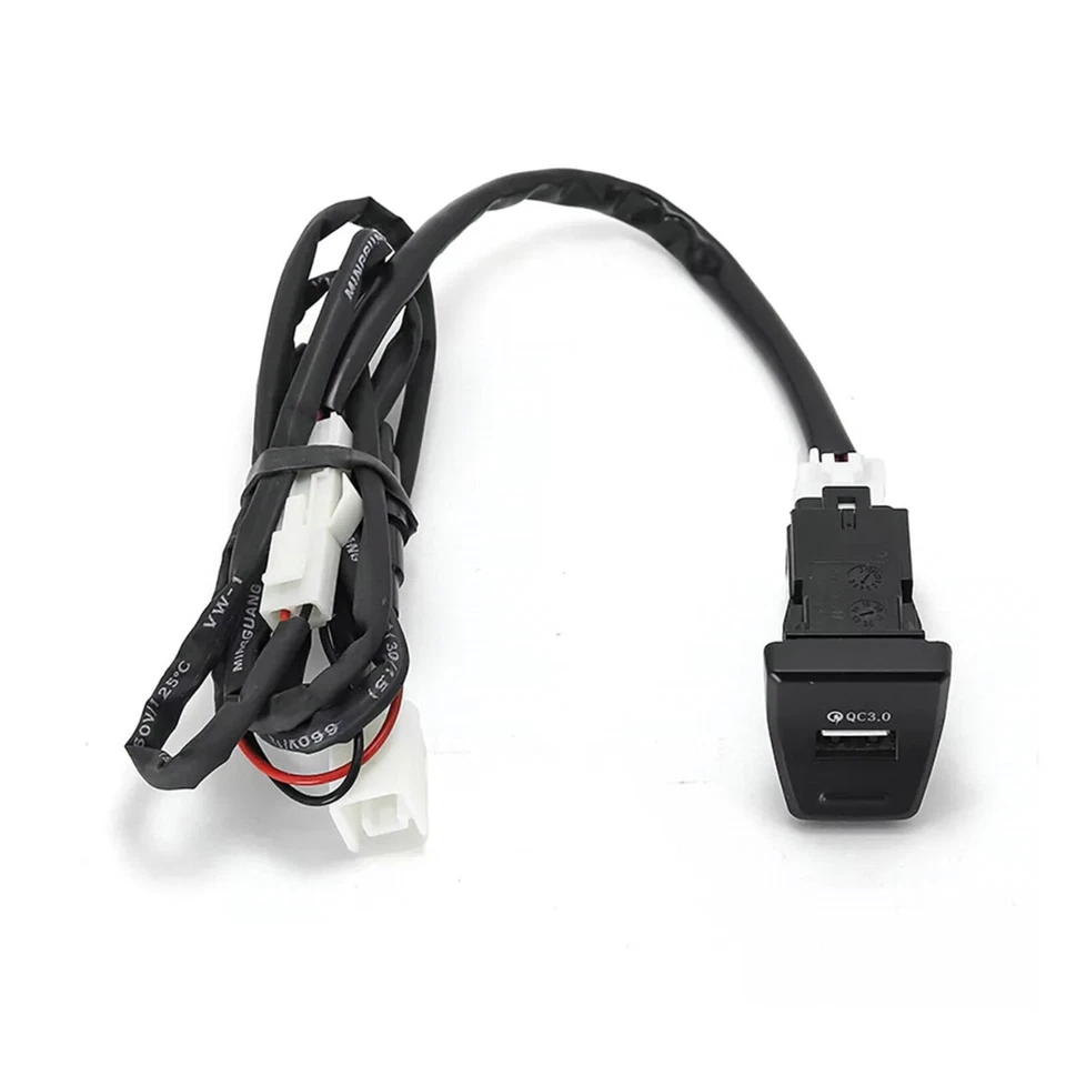 Adaptador USB QC 3.0 1 PIEZA cargador concentrador consola central LED para Toyota RAV4 2020-2022 Foto 3 de 4