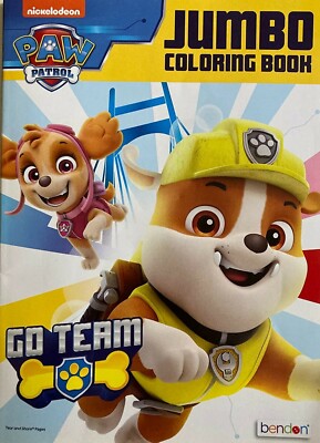 Nickelodeon PAW PATROL Jumbo Coloring Book Go Team with FREE pk of Crayons