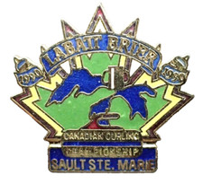 Curling Pin - Labatt Brier 1990 Canadian Curling Championship Sault Ste Marie
