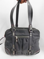 MZ Wallace Gray Nylon Leather Large Tote Bag