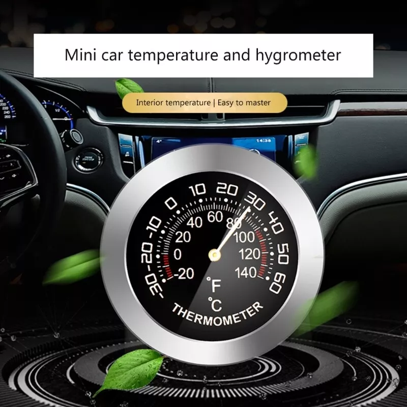 Car Mini Precise Analog Thermometer Hygrometer Humidity Temperature Gauge  Tool