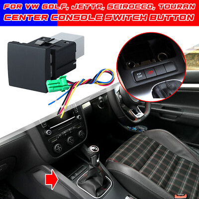 1x Schalter Taste Knopf Druckschalter für VW Golf MK5 MK6 Jetta Scirocco Touran