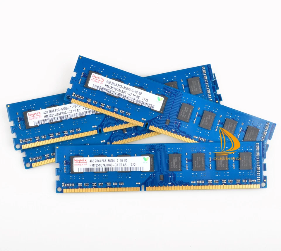 Hynix 4x 4GB DDR3 1066MHz 2RX8 PC3-8500U 240PIN 1.5V DIMM Desktop Memory RAM 16G - Image 2 of 4