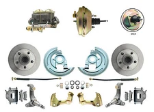 1962-1967 Chevy II Nova Std. Frt Pwr Disc Brake Conversion Kit, 9" Brake Booster