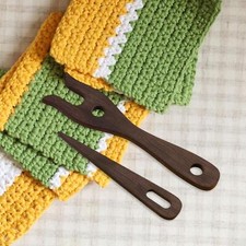 Wooden Knitting Fork Necklace Braided Supplies Handmade for Kids Dresses
