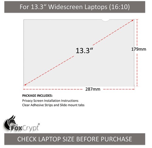 FoxCript® Laptop Notebook Anti-Spy Privacy Blickschutzfolie Sichtschutzfolie 💻 - 第 12/15 張圖片