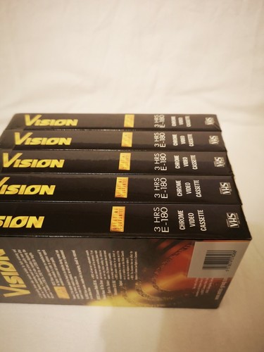 Emtec VISION E-180 ~ 3 Hrs Blank Recording VHS Video Cassette / Tape Pack x5 - 第 4/4 張圖片
