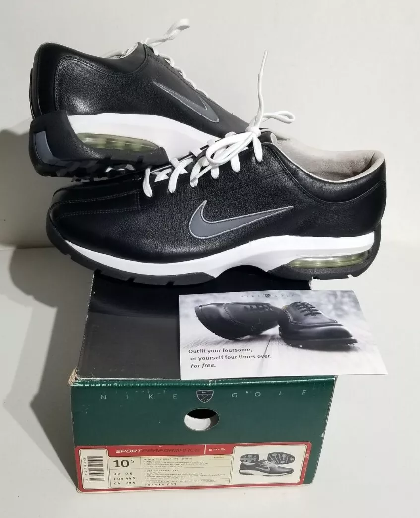 Nike Golf SP-5 Performance Black &amp; White Shoes 10-1/2 (10.5) | eBay