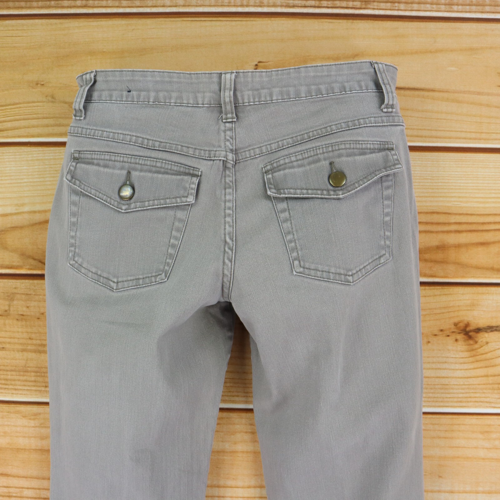 Fashion Bug Jeans Womens Size 6 Gray Cotton Blend Stretch Denim Button