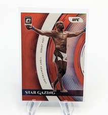 Jon Bones Jones 🐐 2022 Panini Optic UFC #23 Star Gazing Red Holo Prizm SP #d/99