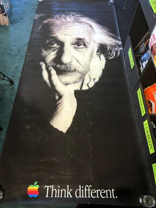 🔥Rare Vintage Apple Banner '97 Albert Einstein Think Different