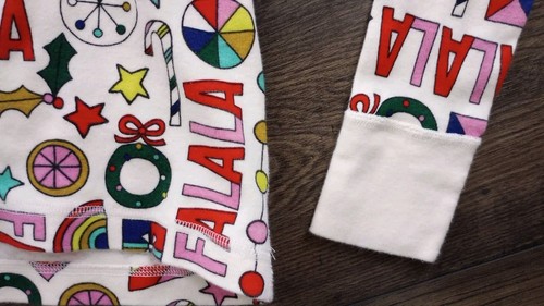 Hannah Andersson Fa La La Pajama Top Christmas Adult Size Small Organic Cotton - Picture 5 of 5