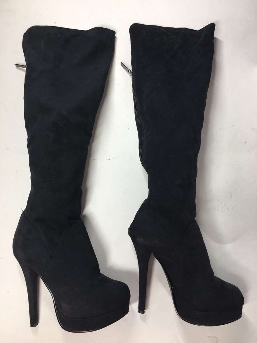Kardashian Kollection | Shoes | Womens Kardashian  Kardashian Kollection Black Over the Knee Suede Boots main image 2
