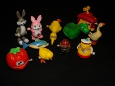 11 old windup toys Bugs Bunny Big Bird Teapot Robot Apple Chip N Dale Dinosaur